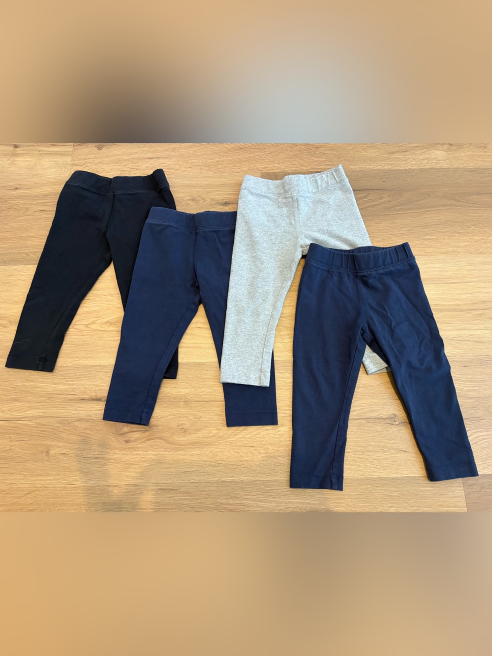Primary 4-Pack Cotton Blend Leggings Navy, Black & Gray 12-18 months Bundle